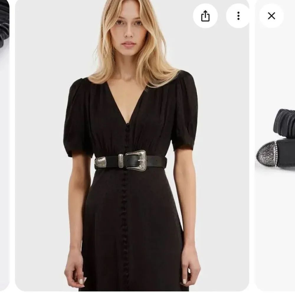 $195 NWT The Kooples black leather belt